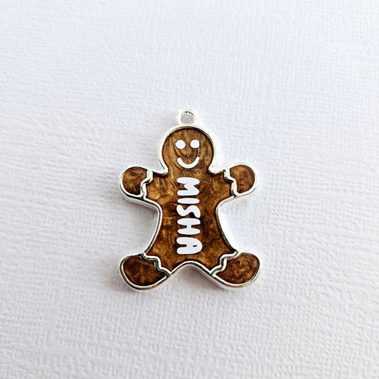 Gingerbread Man Pet Tag