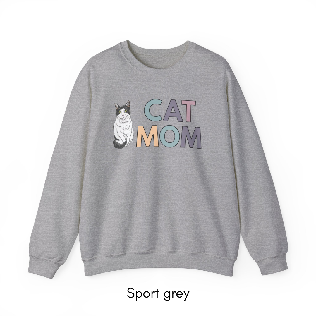 Custom Cat Mom Crewneck