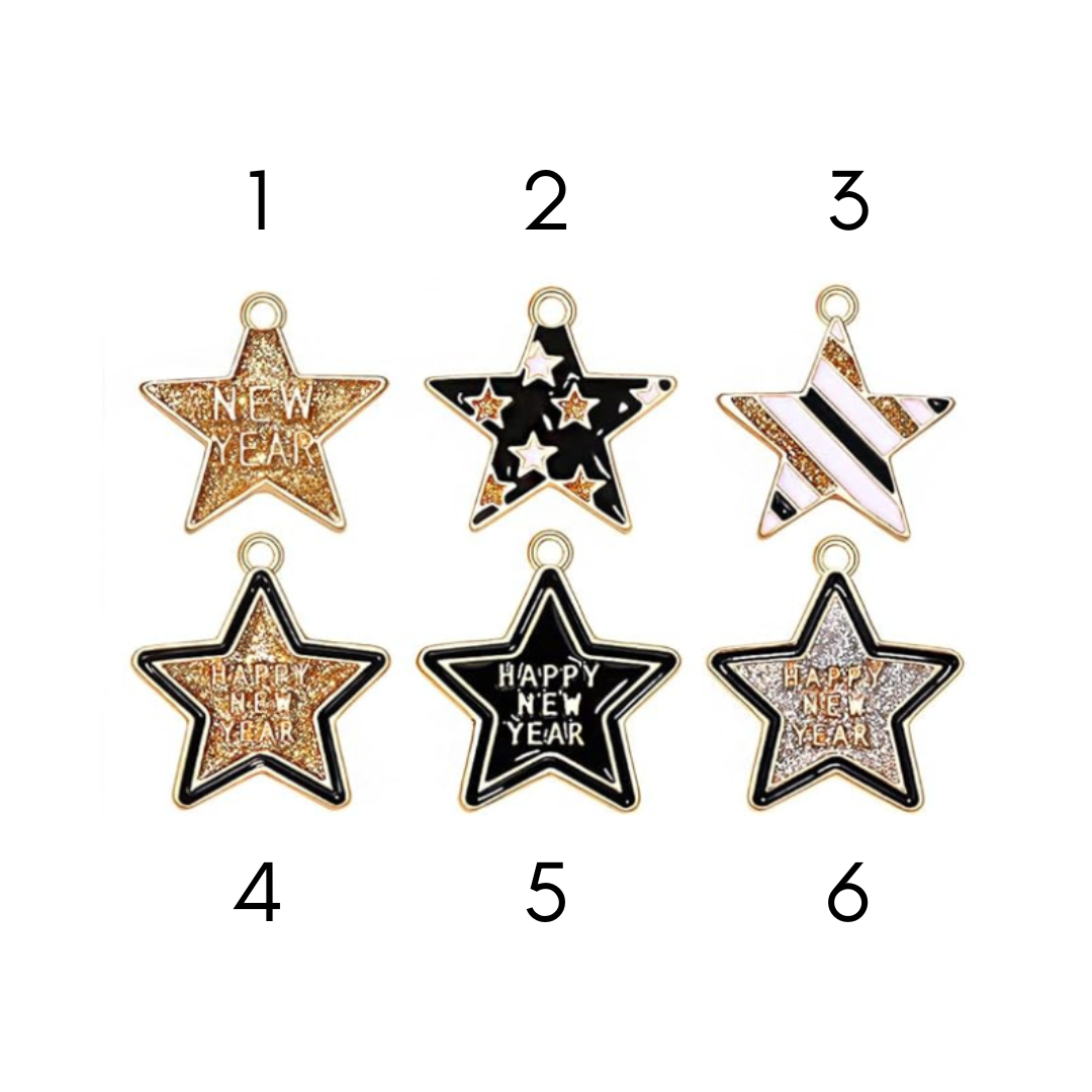 New Years Star Charm