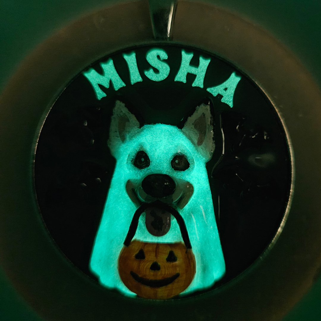 Pet Portrait Ghost Tag