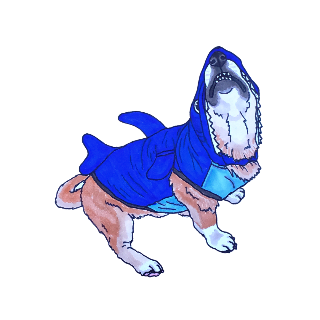 Halloween Pet Portrait Illustration