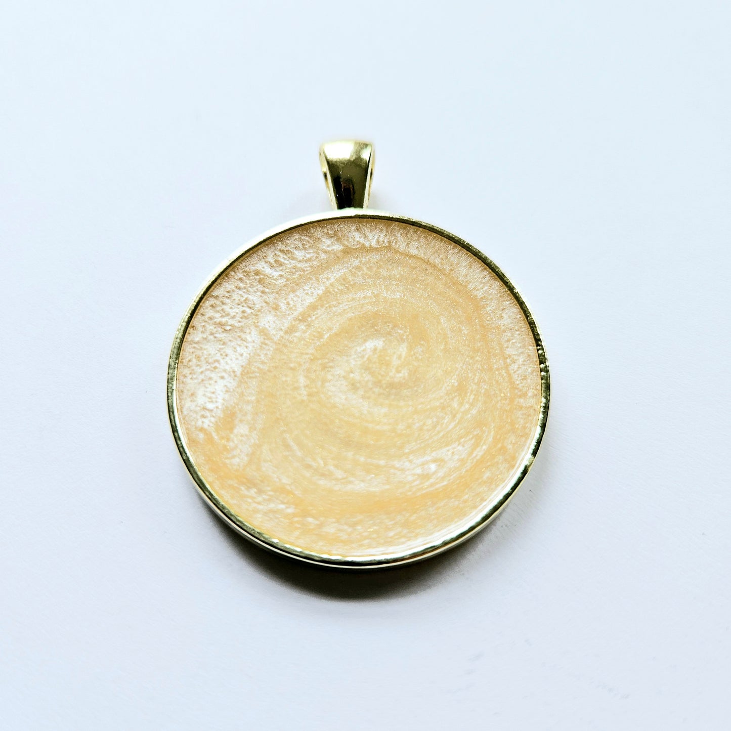 Champagne Round Pet Tag