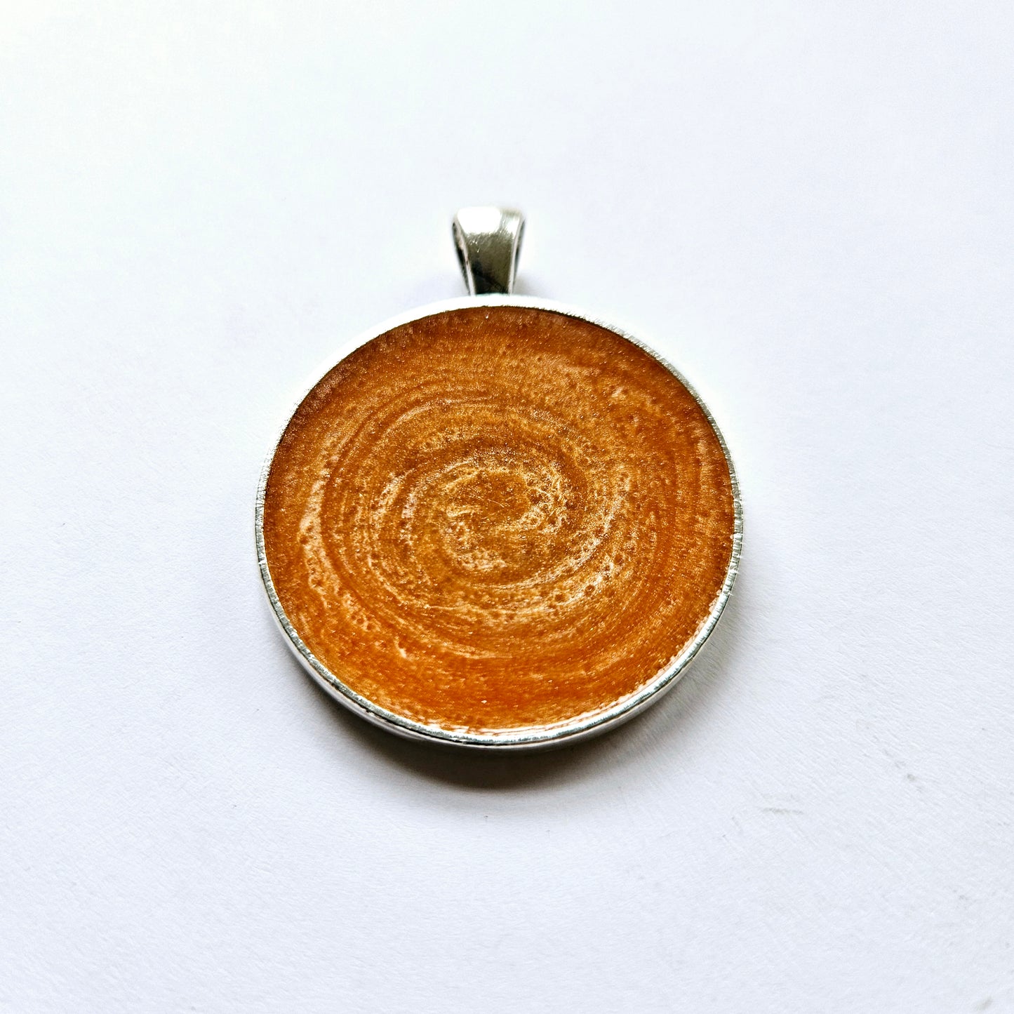 Orange Cream Round Pet Tag