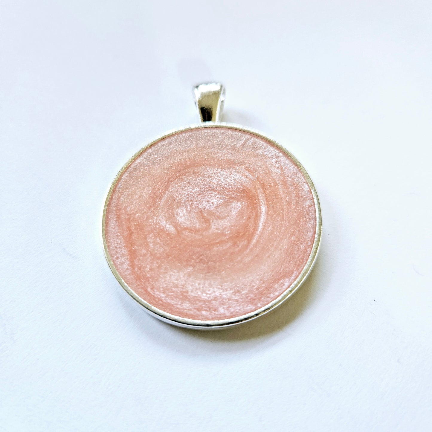 Iridescent Pink Round Pet Tag