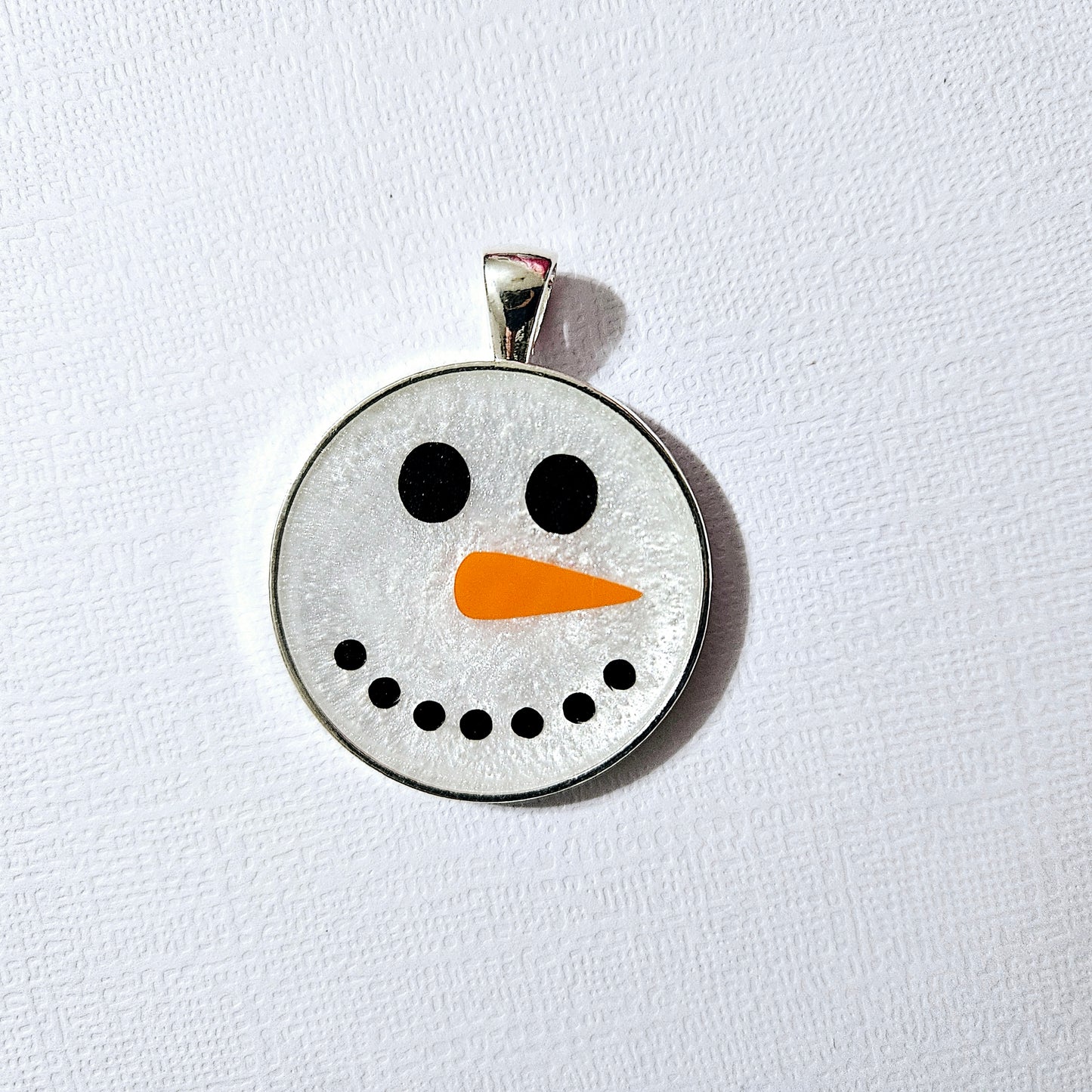 Snowman Face Pet Tag