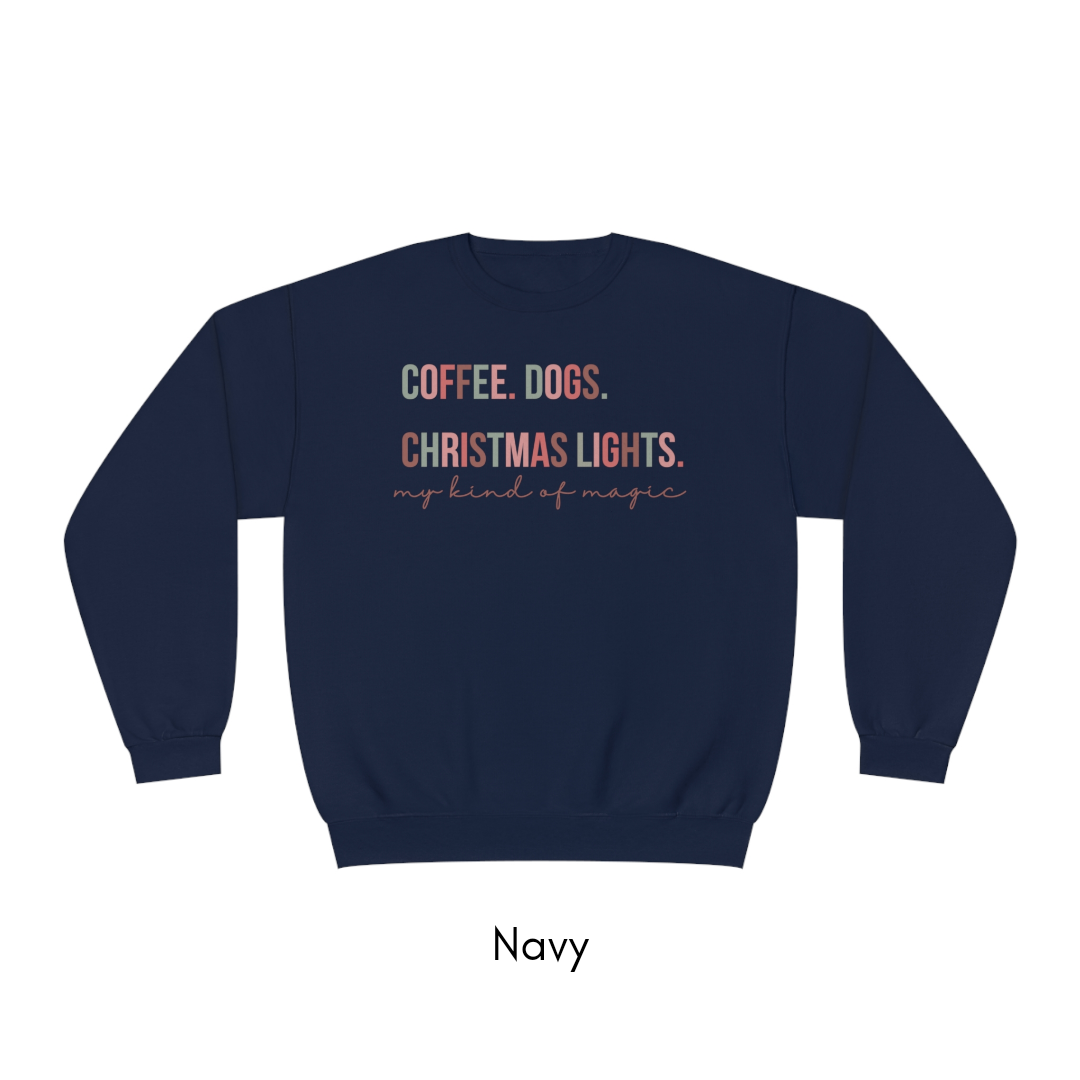 Coffee Dogs & Christmas Lights Crewneck