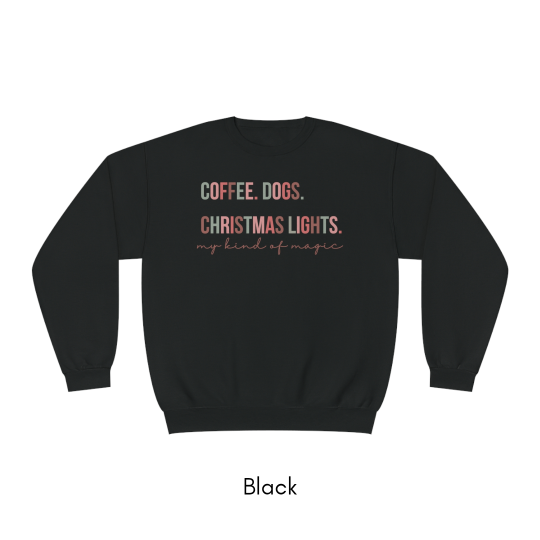 Coffee Dogs & Christmas Lights Crewneck