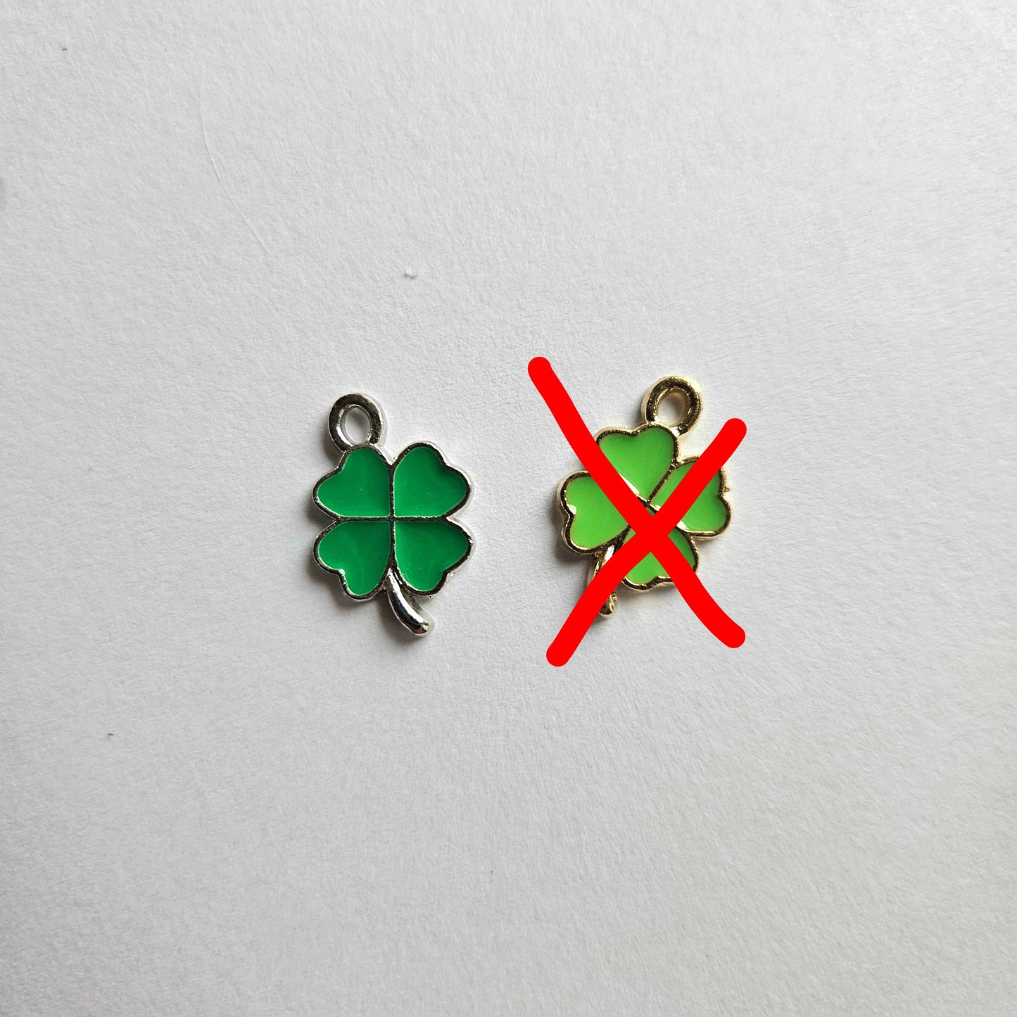 Glitter Four-Leaf Clover Pet Tag