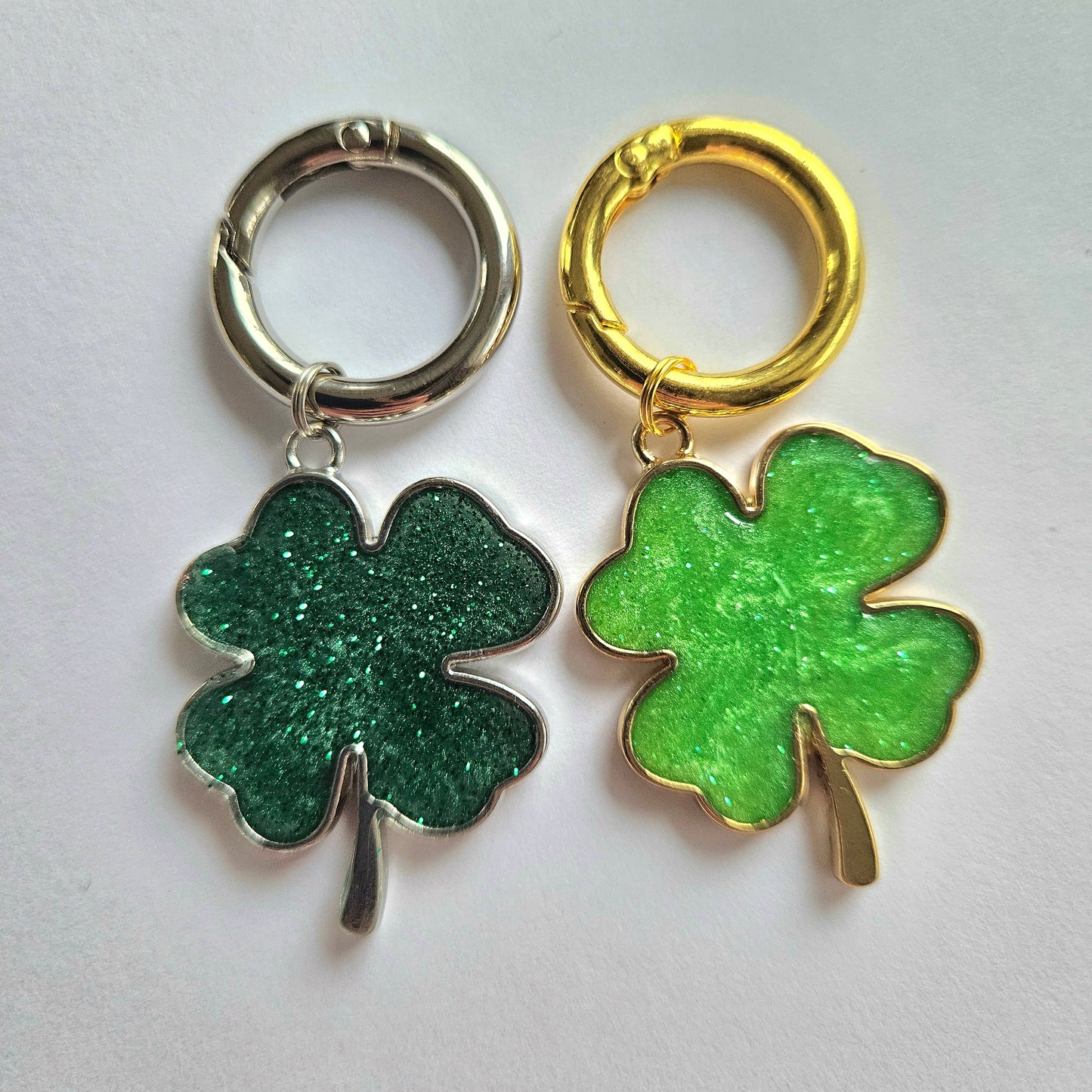 Glitter Four-Leaf Clover Pet Tag