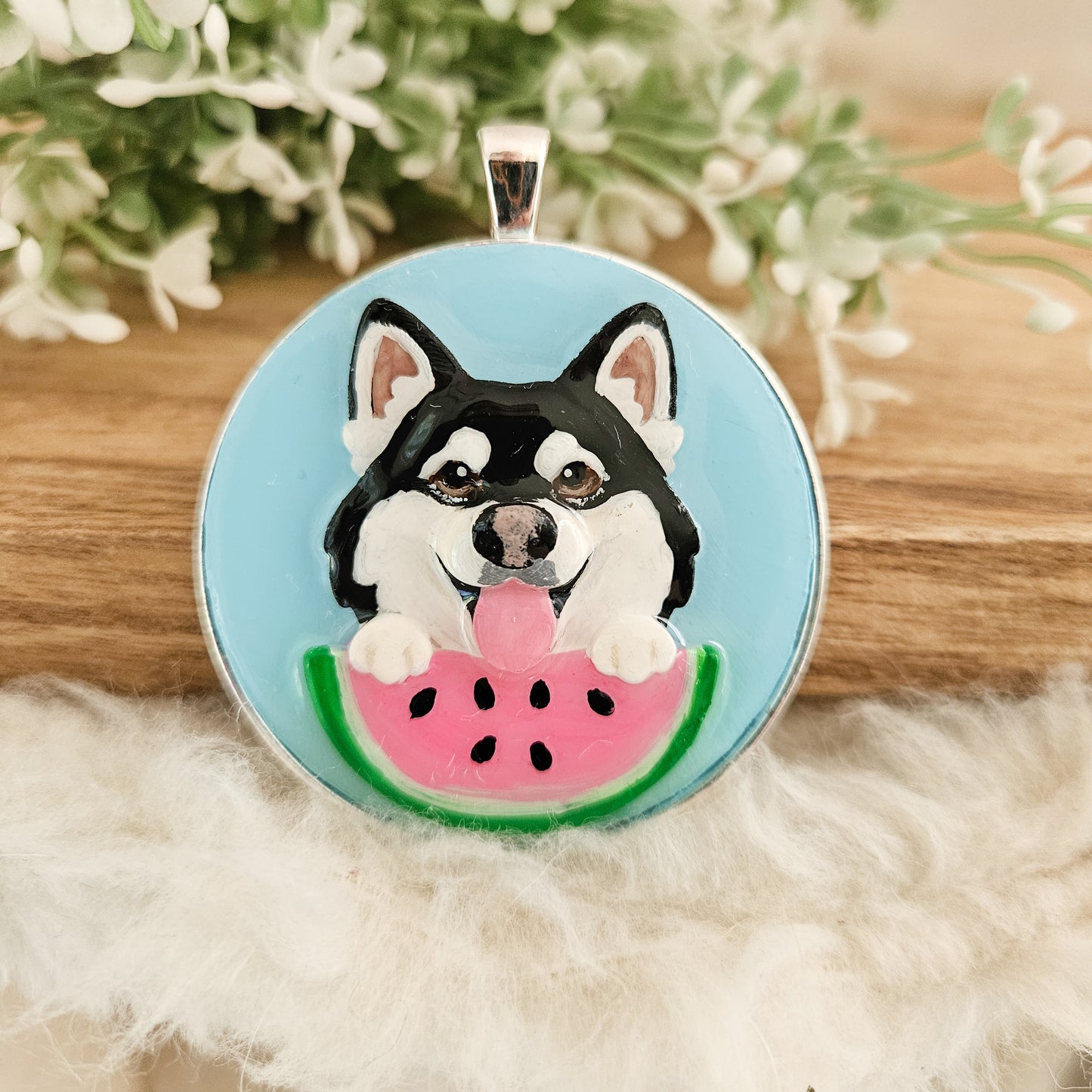 Watermelon Pet Portrait Tag