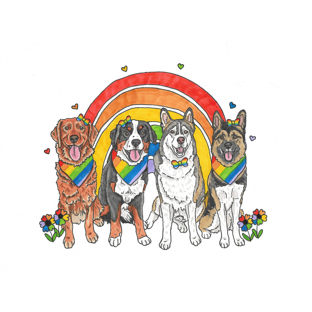 Pride Pet Portrait Illustration