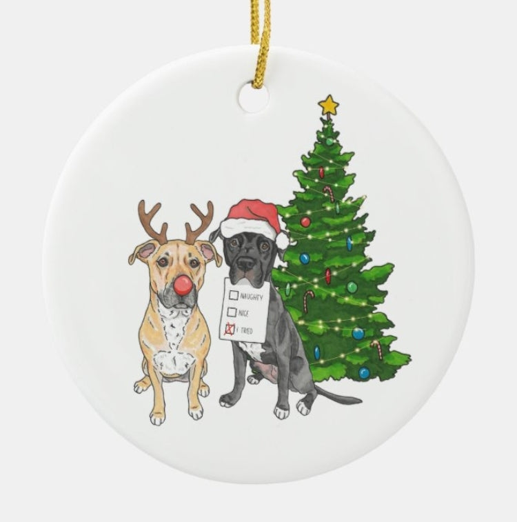 Round Ceramic Ornament