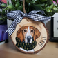 Wood Slice Pet Portrait Ornament