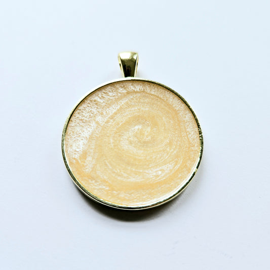 Champagne Round Pet Tag