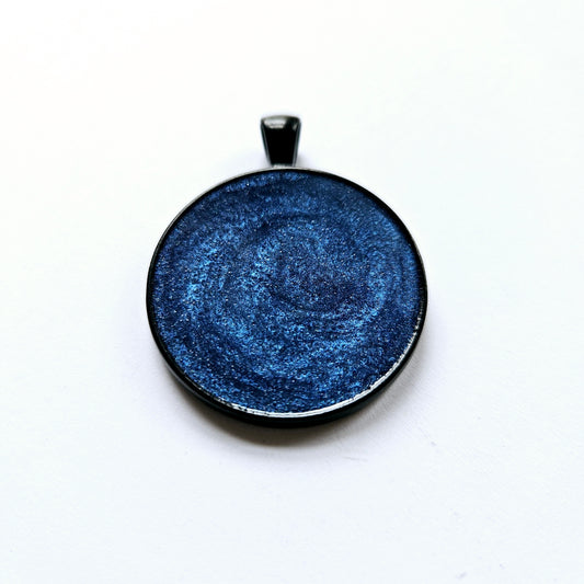 Midnight Blue Round Pet Tag