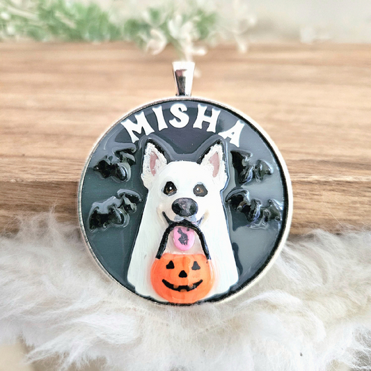 Pet Portrait Ghost Tag