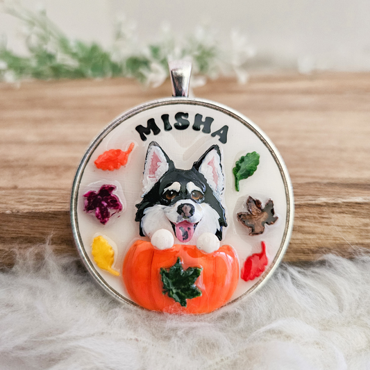 Pet Portrait Pumpkin Tag