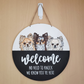 Pet Portrait Welcome Door Sign