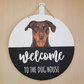 Pet Portrait Welcome Door Sign