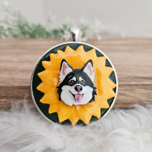 Pet Portrait Sunflower Tag