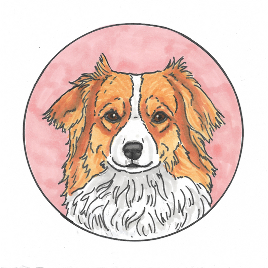 Round Pet Portrait Illustration