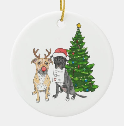 Round Ceramic Ornament