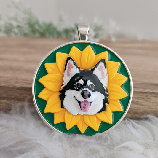 Pet Portrait Sunflower Tag