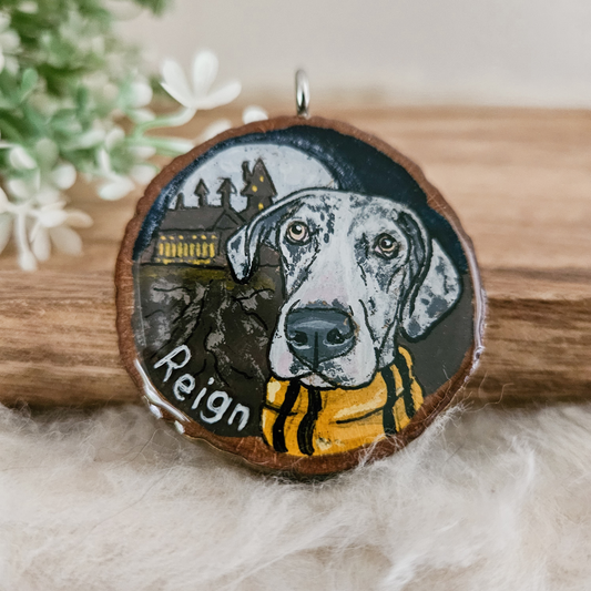 Wizard School Wood Slice Tag